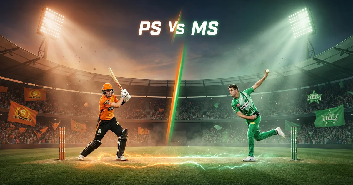 Perth Scorchers बनाम Melbourne Stars – BBL 2026 मैच प्रीव्यू, लाइव स्ट्रीमिंग, पिच रिपोर्ट और प्लेयर अपडेट