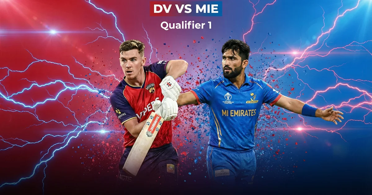 DV vs MIE Qualifier 1 Preview – ILT20 2025 Analysis, Pitch Report, Key Players & Fantasy Strategy