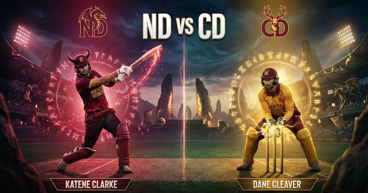 ND बनाम CS सुपर स्मैश 2026: नॉर्दर्न डिस्ट्रिक्ट्स बनाम सेंट्रल स्टैग्स मैच प्रीव्यू, पिच रिपोर्ट, फैंटेसी टिप्स